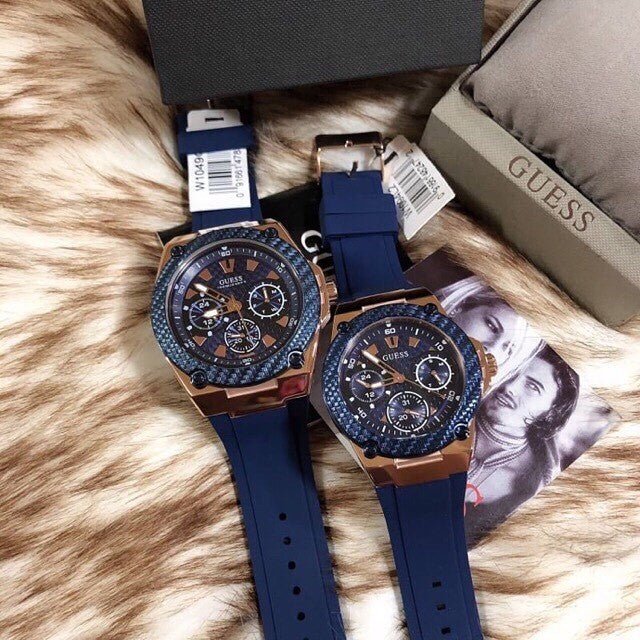  Shop Authentic Guess Zena Blue Dial Blue Silicone Strap Watch For Women - W1049L2 - Luxxuri