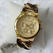  Shop Authentic Michael Kors Runway Gold Dial Two Tone Steel Strap Watch for Women - MK4222 - Luxxuri