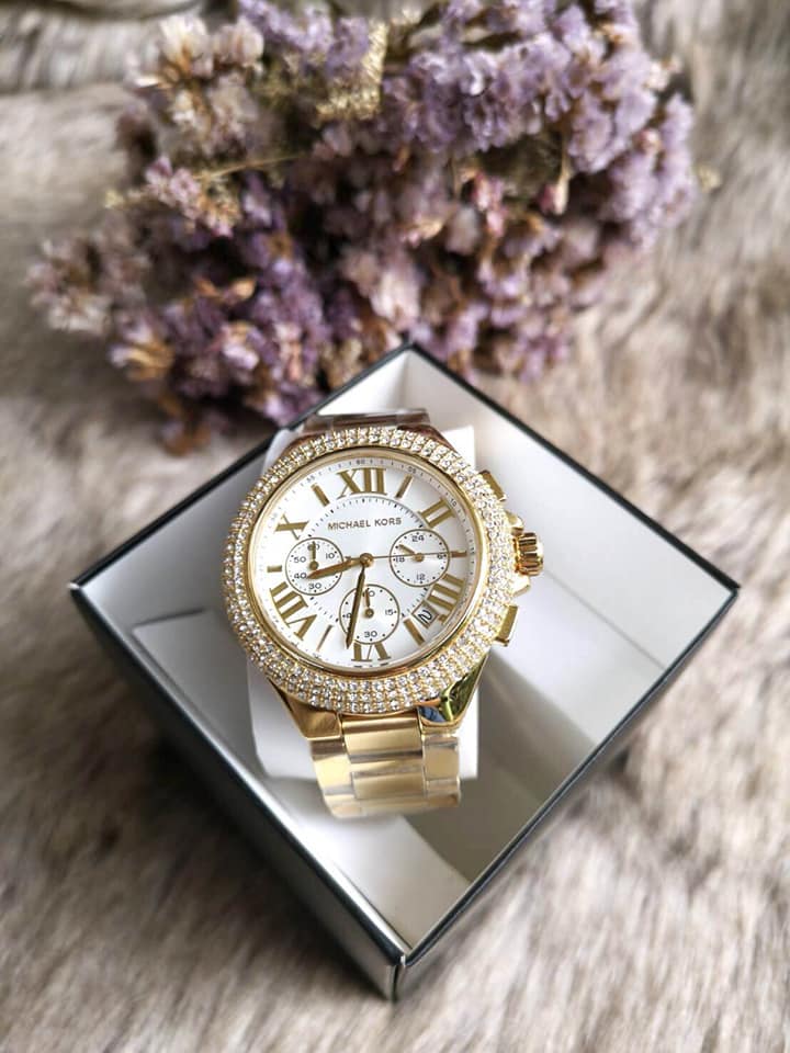  Shop Authentic Michael Kors Camille Silver Diamonds Dial Gold Steel Strap Watch for Women - MK5756 - Luxxuri