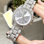  Shop Authentic Michael Kors Mini Bradshaw Crystals Silver Dial Silver Steel Strap Watch For Women - MK6454 - Luxxuri