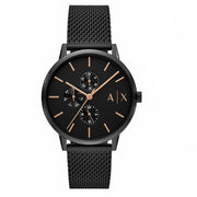  Shop Authentic Armani Exchange Cayde Chronograph Black Dial Black Mesh Strap Watch For Men - AX2716 - Luxxuri