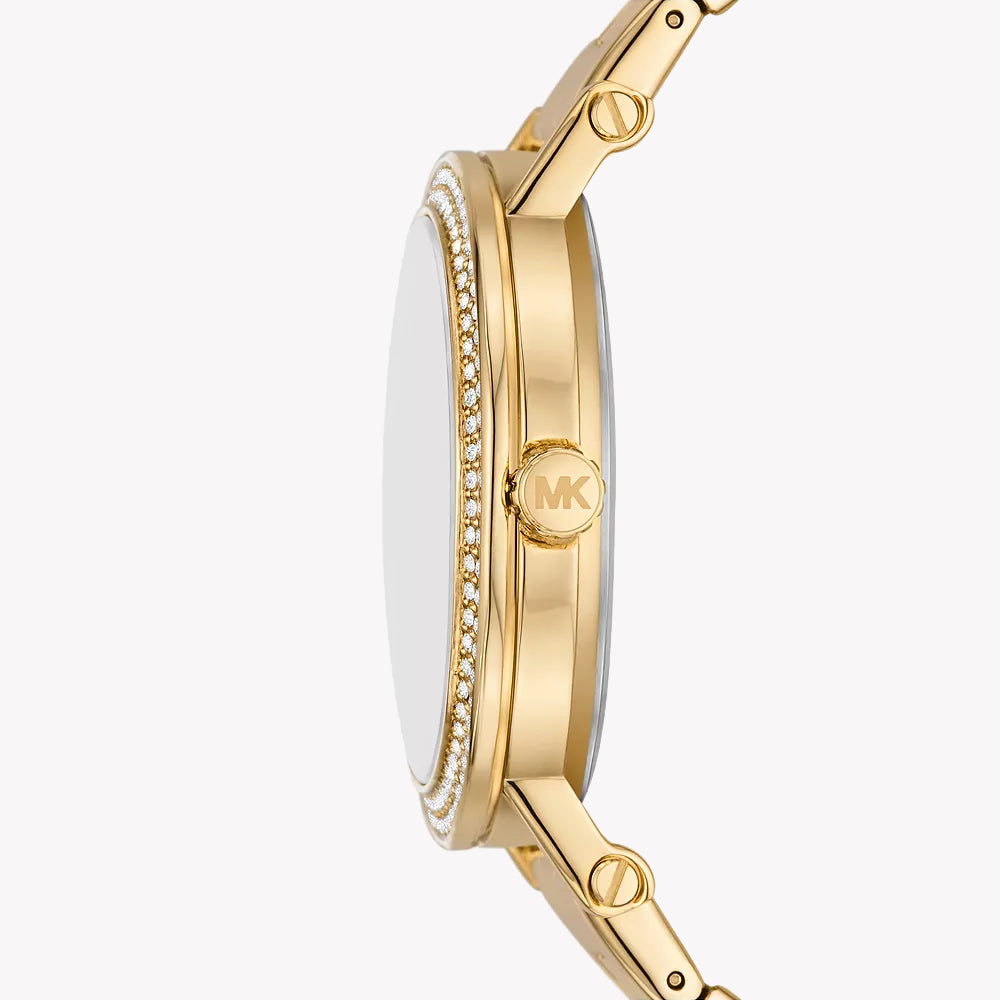  Shop Authentic Michael Kors Quartz Blue Dial Gold Steel Strap Watch for Men - MKO1048 - Luxxuri