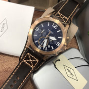  Shop Authentic Fossil Nate Chronograph Blue Dial Brown Leather Strap Watch for Men - JR1505 - Luxxuri