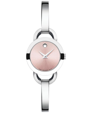  Shop Authentic Movado Rondiro 22mm Pink Dial Stainless Steel Watch For Women - 0606797 - Luxxuri
