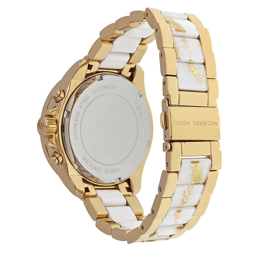  Shop Authentic Michael Kors Wren Diamonds Gold Dial Two Tone Steel Strap Watch for Women - MK6157 - Luxxuri