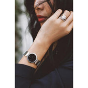  Shop Authentic Movado Esperanza 28mm Black Dial Silver Steel Strap Watch For Women - 0607051 - Luxxuri