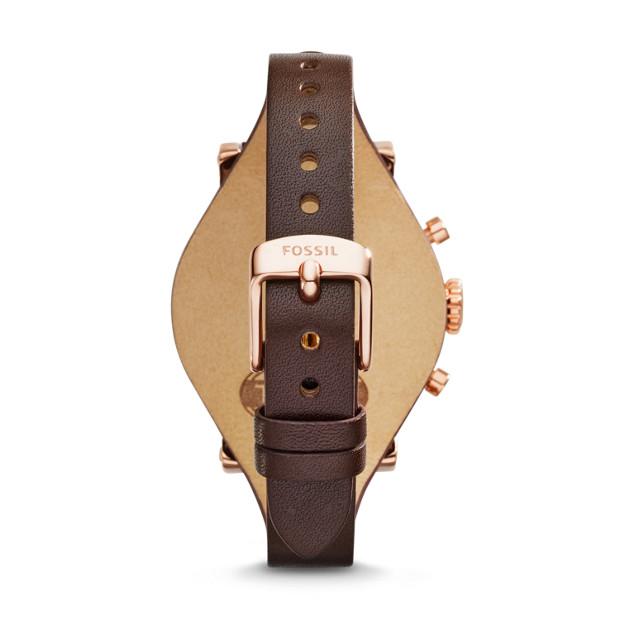  Shop Authentic Fossil Boyfriend White Dial Brown Leather Strap Watch for Women - ES3616 - Luxxuri