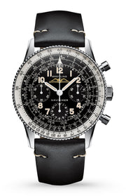  Shop Authentic Breitling Navitimer Ref. 806 1959 Re-Edition Black Dial Brown Leather Strap Watch for Men - AB0910371B1X1 - Luxxuri