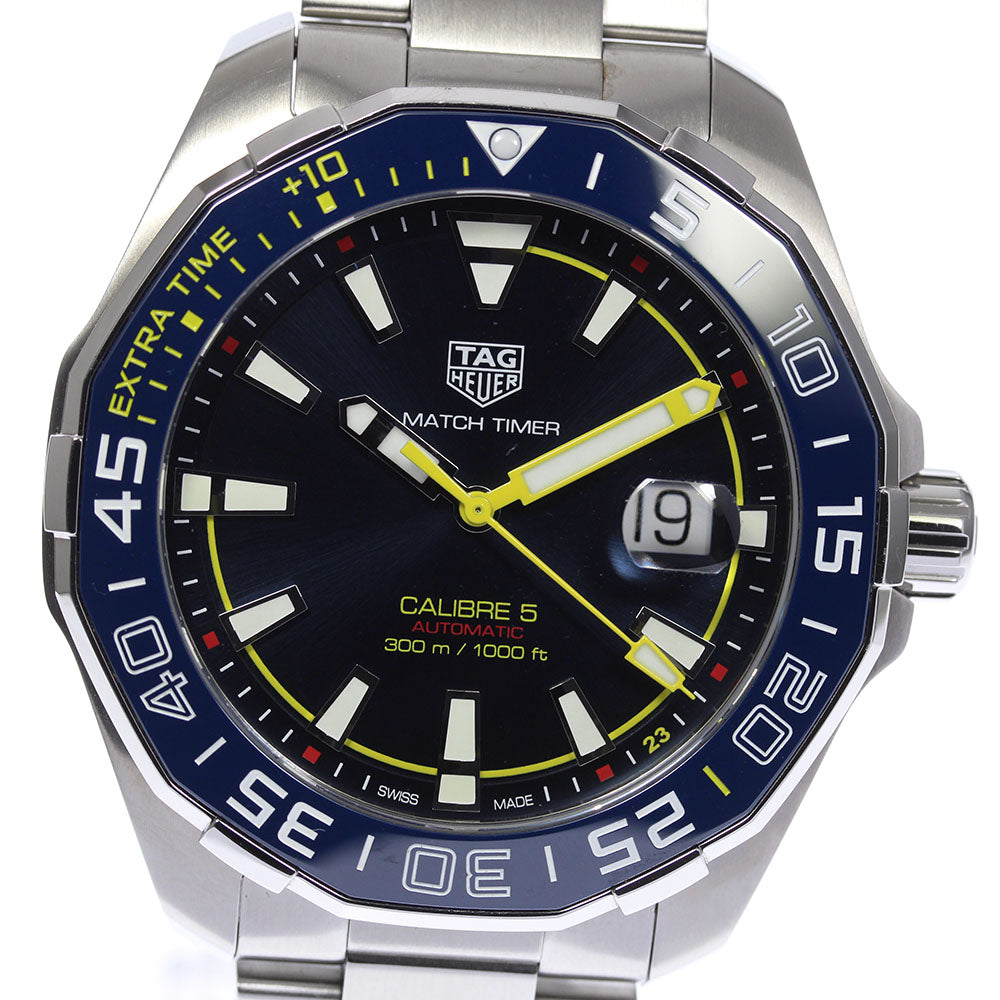  Shop Authentic Tag Heuer Aquaracer Caliber 5 Match Timer Shinji Kagawa Edition Blue Dial Silver Steel Strap Watch for Men - WAY201H.BA0927 - Luxxuri