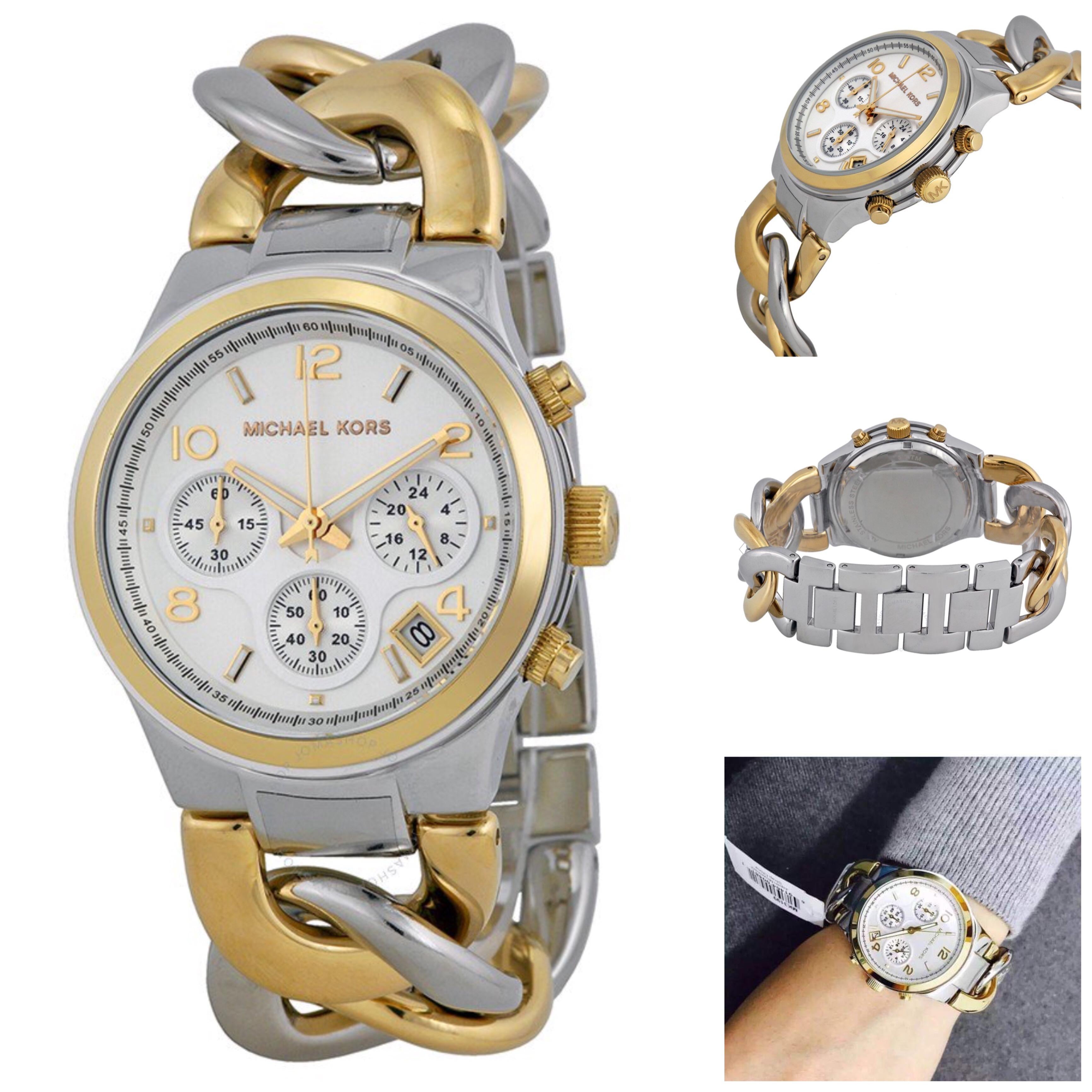  Shop Authentic Michael Kors Runway White Dial Two Tone Steel Strap Watch for Women - MK3199 - Luxxuri