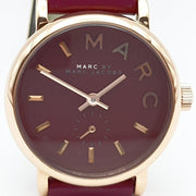  Shop Authentic Marc Jacobs Baker Maroon Dial Maroon Leather Strap Watch for Women - MBM1271 - Luxxuri