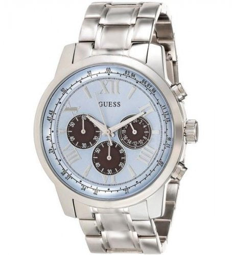  Shop Authentic Guess Horizon Chronograph Quartz Blue Dial Silver Steel Strap Watch for Men - W0379G6 - Luxxuri