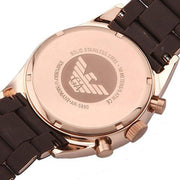  Shop Authentic Emporio Armani Sport Chronograph Brown Dial Brown Stainless Steel Watch For Men - AR5890 - Luxxuri