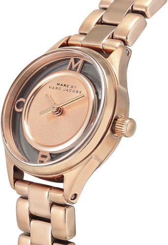  Shop Authentic Marc Jacobs Tether Transparent Rose Gold Dial Rose Gold Steel Strap Watch for Women - MBM3417 - Luxxuri