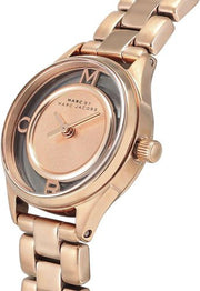  Shop Authentic Marc Jacobs Tether Transparent Rose Gold Dial Rose Gold Steel Strap Watch for Women - MBM3417 - Luxxuri