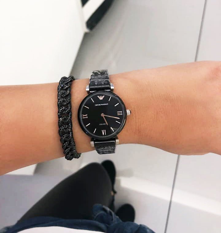  Shop Authentic Emporio Armani Ceramica Black Dial Black Ceramic Strap Watch For Women - AR1487 - Luxxuri
