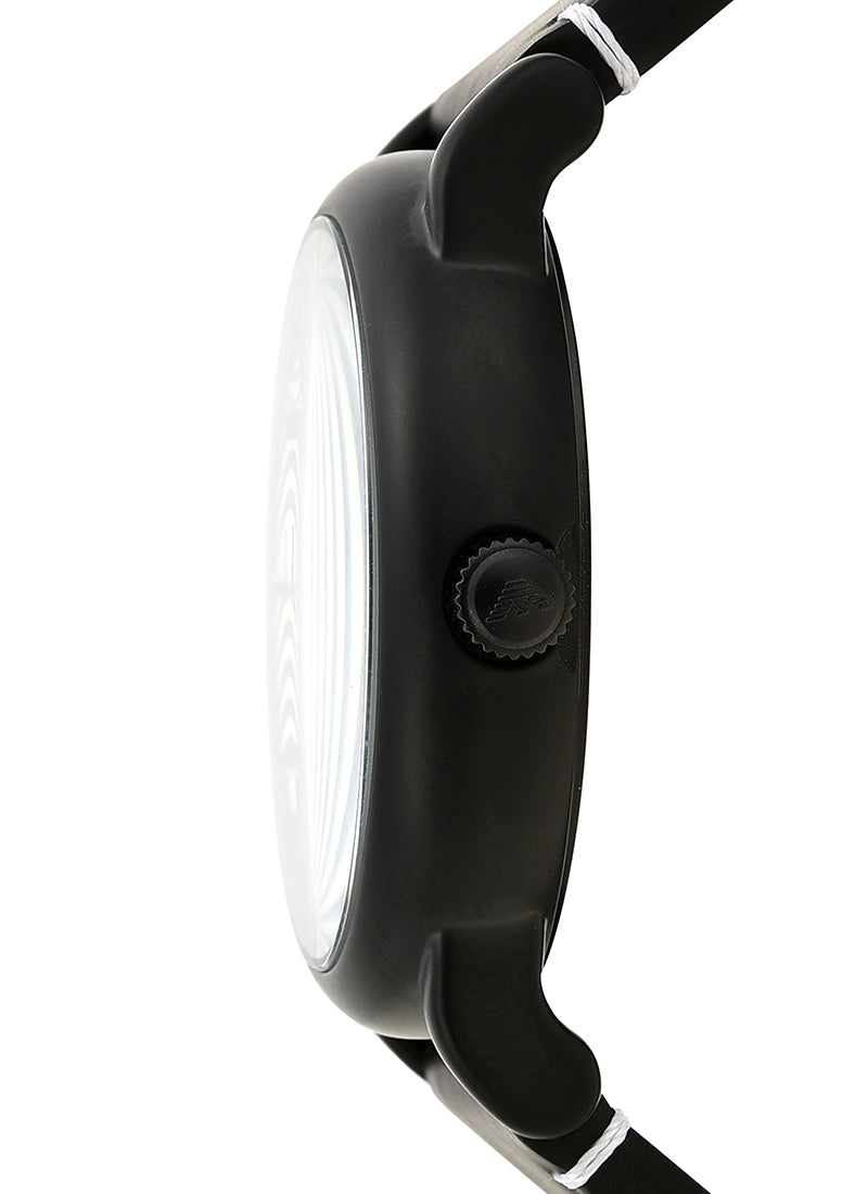  Shop Authentic Emporio Armani Luigi Quartz White Dial Black Rubber Strap Watch For Men - AR11136 - Luxxuri