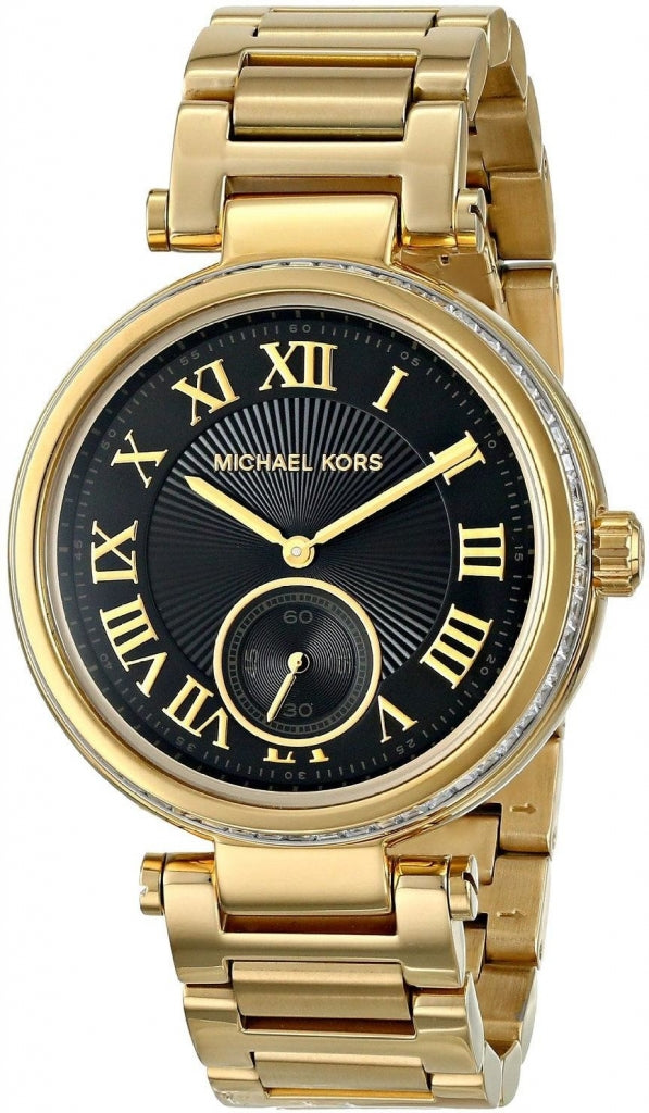  Shop Authentic Michael Kors Skylar Black Dial Gold Steel Strap Watch for Women - MK5989 - Luxxuri