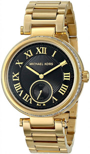  Shop Authentic Michael Kors Skylar Black Dial Gold Steel Strap Watch for Women - MK5989 - Luxxuri