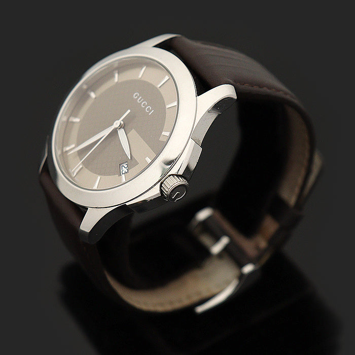  Shop Authentic Gucci G Timeless Quartz Brown Dial Brown Rubber Strap Watch For Men - YA126403 - Luxxuri