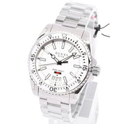  Shop Authentic Gucci Dive Quartz White Dial Silver Steel Strap Watch for Men - YA136302 - Luxxuri