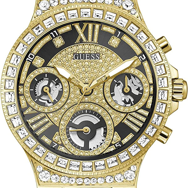  Shop Authentic Guess Moonlight Diamonds Gold Dial Gold Steel Strap Watch for Women - GW0320L5 - Luxxuri