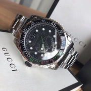  Shop Authentic Gucci Dive Snake Black Dial Silver Steel Strap Watch For Men - YA136218 - Luxxuri
