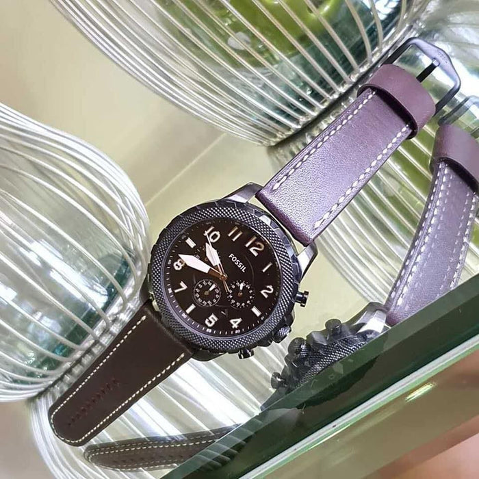  Shop Authentic Fossil Bowman Chronograph Brown Dial Brown Leather Strap Watch for Men - FS5601 - Luxxuri