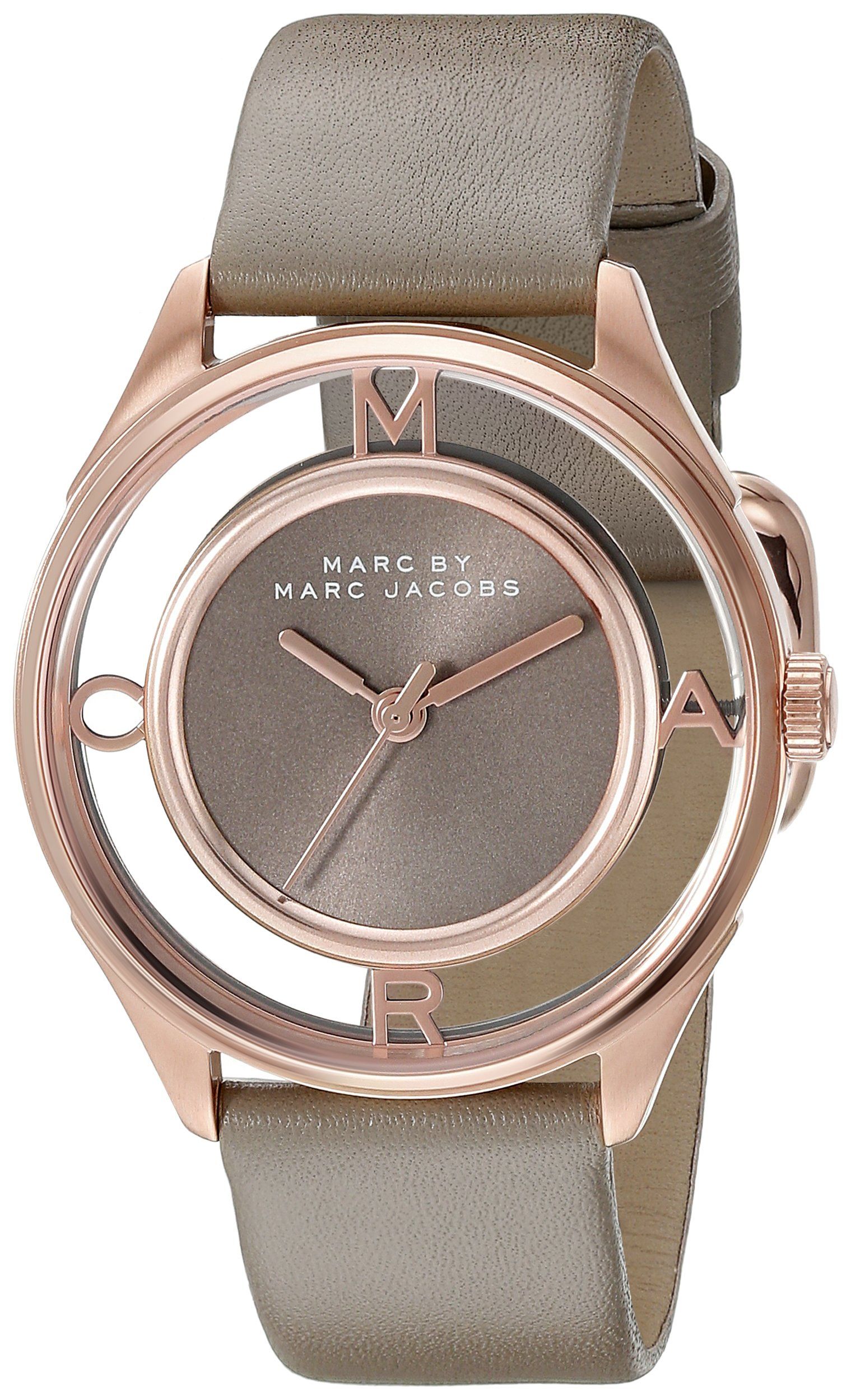  Shop Authentic Marc Jacobs Tether Grey Dial Grey Leather Strap Watch for Women - MBM1375 - Luxxuri