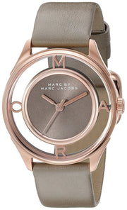  Shop Authentic Marc Jacobs Tether Grey Dial Grey Leather Strap Watch for Women - MBM1375 - Luxxuri