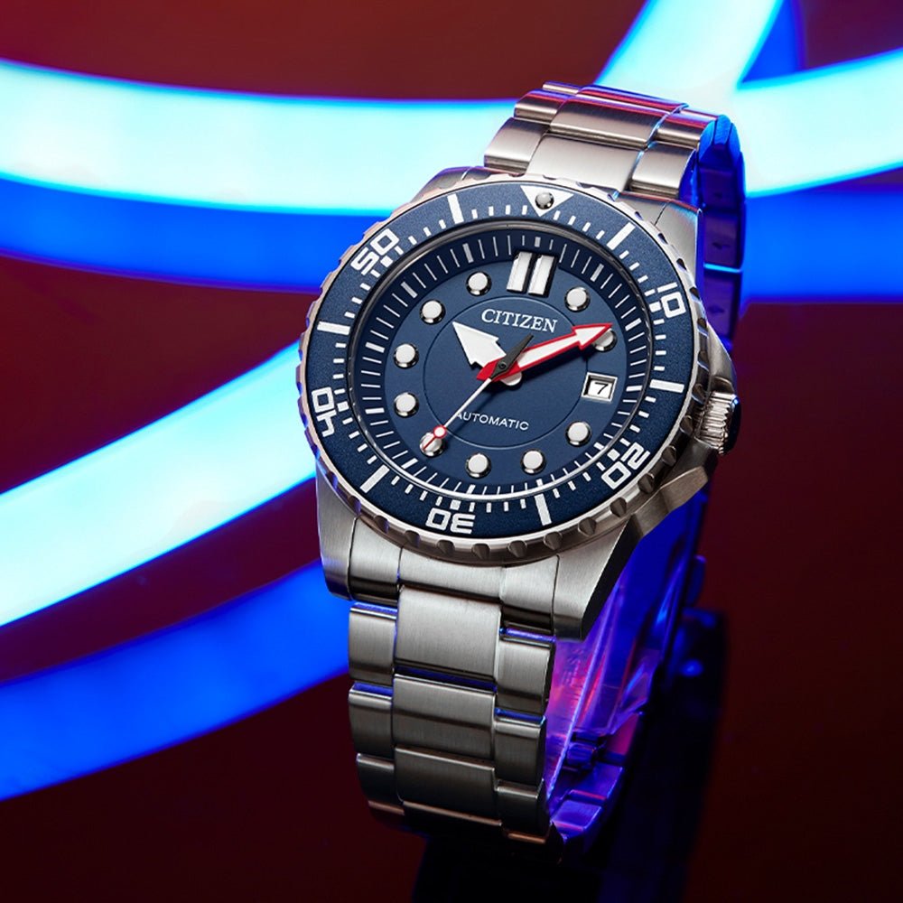  Shop Authentic Citizen Promaster Mechanical Blue Dial Silver Steel Strap Watch For Men - NJ0121-89L - Luxxuri