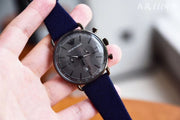  Shop Authentic Emporio Armani Aviator Quartz Grey Dial Blue Fabric Strap Watch For Men - AR11144 - Luxxuri
