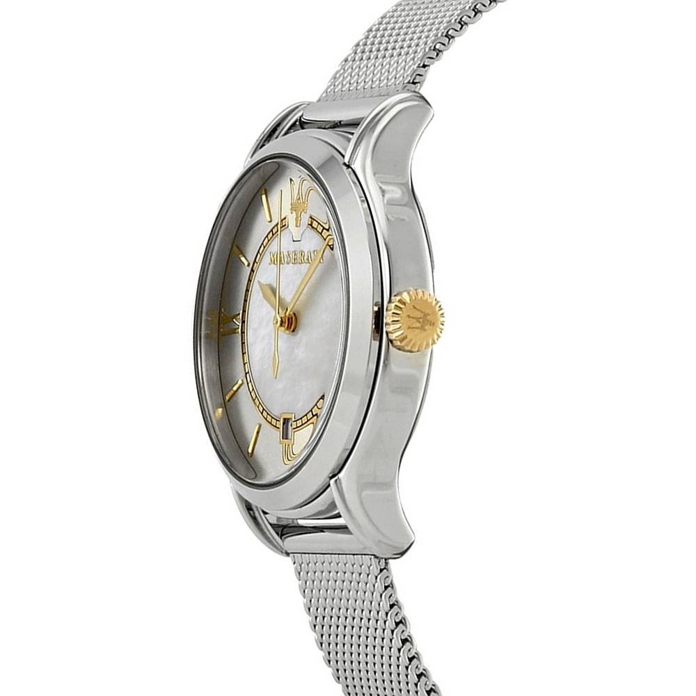  Shop Authentic Maserati Epoca Mother of Pearl Dial Silver Mesh Strap Watch For Women - R8853118504 - Luxxuri