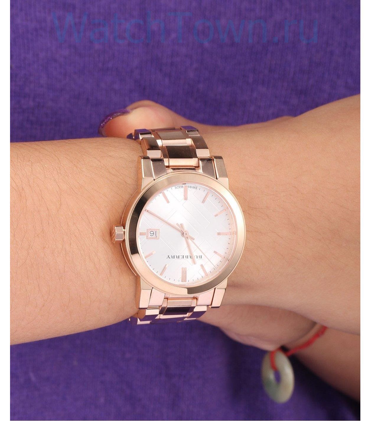  Shop Authentic Burberry The City White Dial Rose Gold Steel Strap Watch for Women - BU9104 - Luxxuri