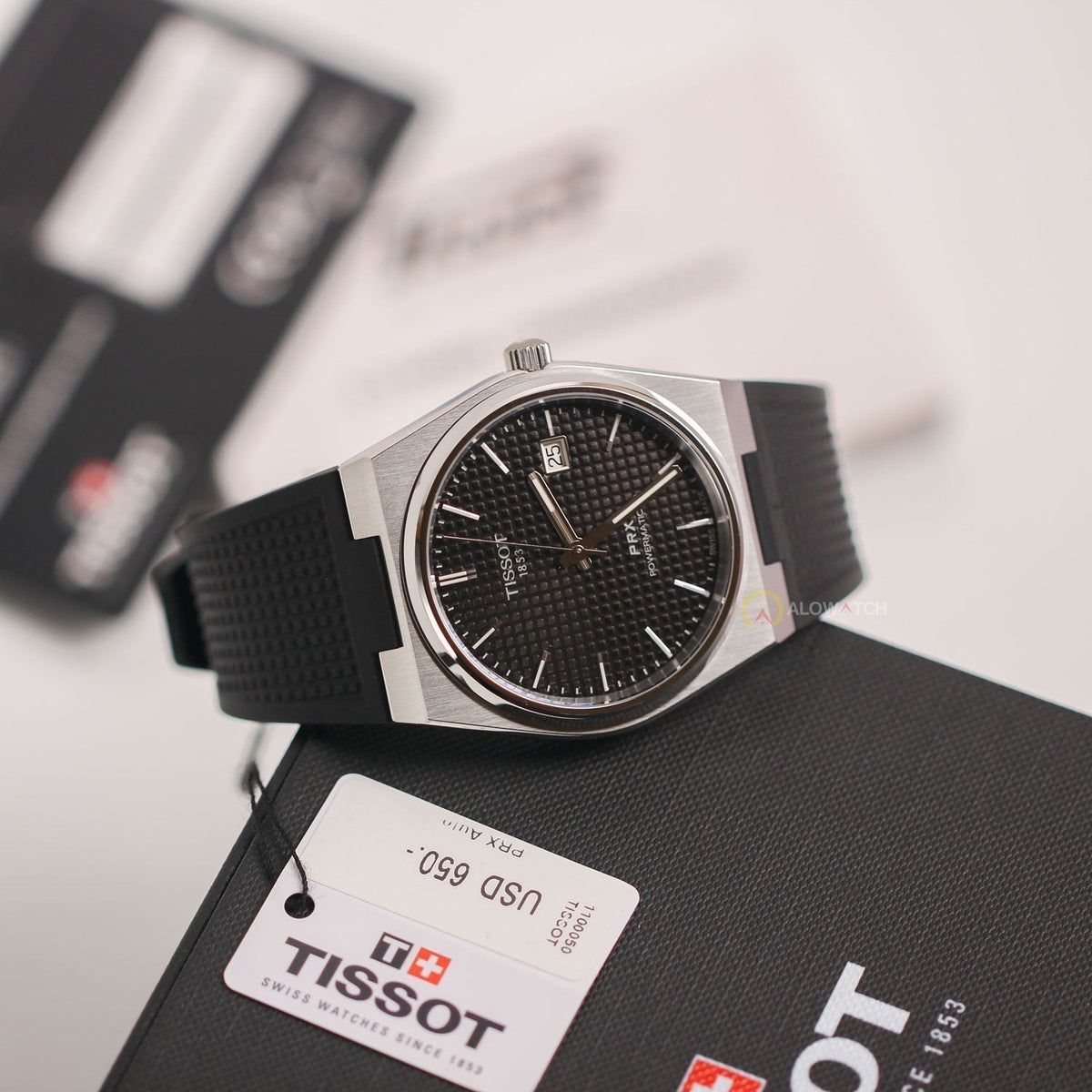 Shop Authentic Tissot PRX Powermatic 80 Black Dial Black Rubber Strap Watch for Men - T137.407.17.051.00 - Luxxuri