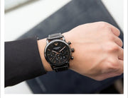  Shop Authentic Emporio Armani Luigi Ceramic Chronograph Black Dial Black Strap Watch For Men - AR1509 - Luxxuri