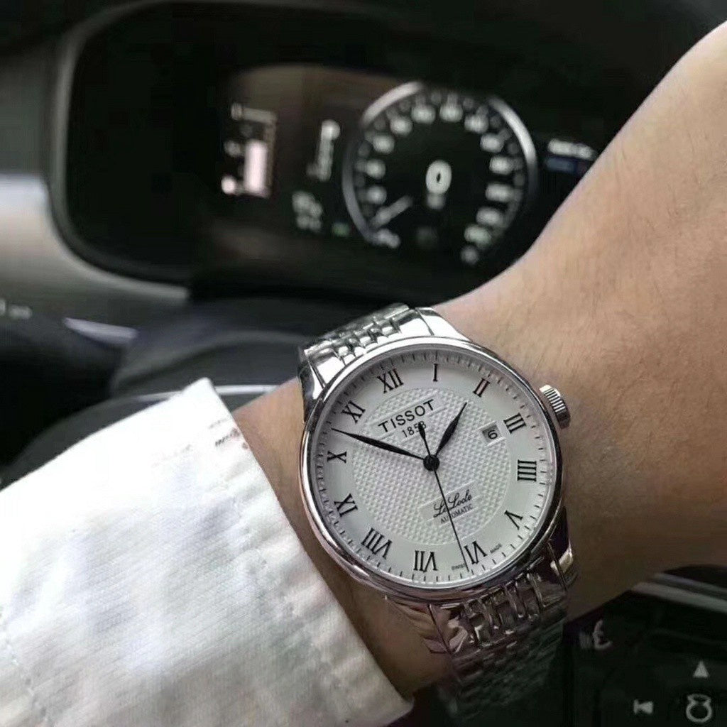  Shop Authentic Tissot T Classic Le Locle Automatic White Dial Silver Steel Strap Watch For Men - T41.1.483.33 - Luxxuri