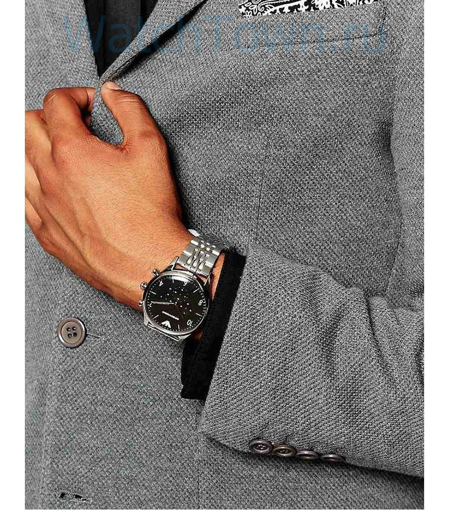  Shop Authentic Emporio Armani Beta Chronograph Black Dial Steel Strap Watch For Men - AR1863 - Luxxuri
