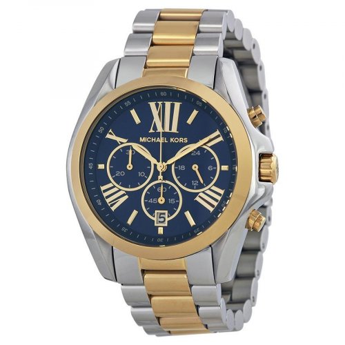  Shop Authentic Michael Kors Bradshaw Blue Dial Two Tone Steel Strap Watch for Women - MK5606 - Luxxuri