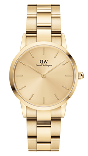  Shop Authentic Daniel Wellington Iconic Link Unitone Gold Dial Gold Steel Strap Watch For Women - DW00100403 - Luxxuri