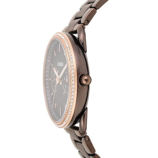  Shop Authentic Fossil Tailor Analog Brown Dial Brown Steel Strap Watch for Women - ES4258 - Luxxuri
