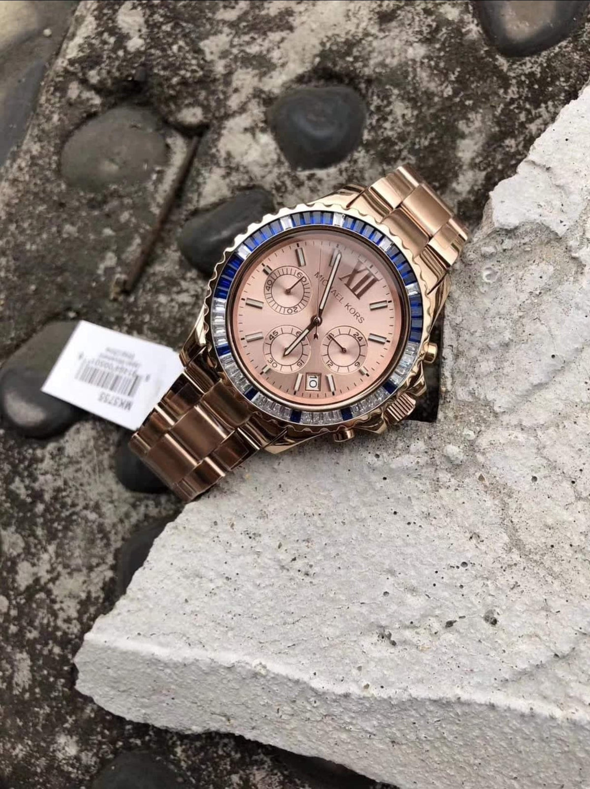  Shop Authentic Michael Kors Everest Chronograph Rose Gold Dial Rose Gold Steel Strap Watch For Women - MK5755 - Luxxuri