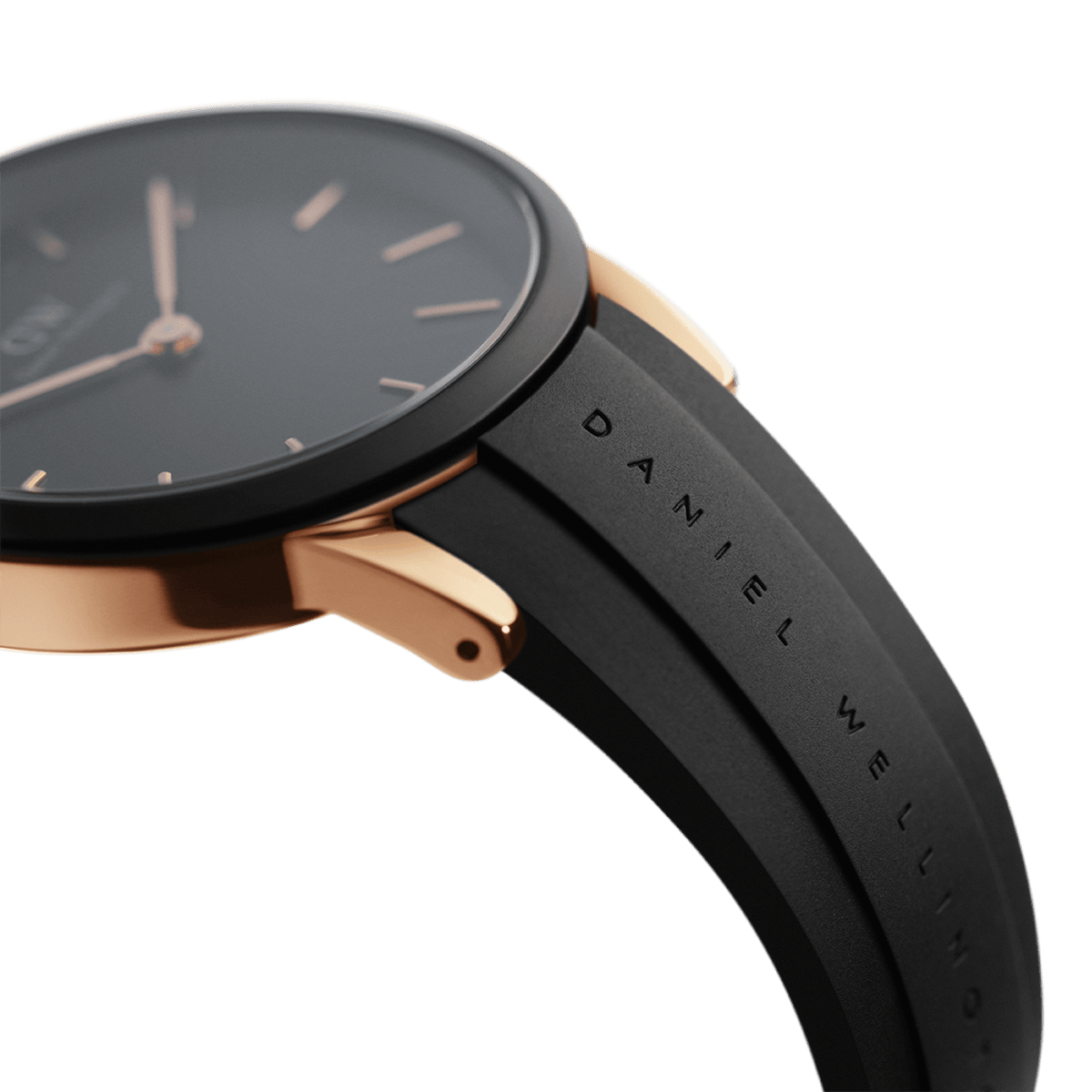  Shop Authentic Daniel Wellington Iconic Motion Black Dial Rubber Strap Watch For Women - DW00100426 - Luxxuri