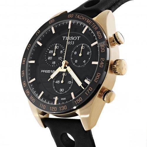  Shop Authentic Tissot PRS 516 Chronograph Black Dial Black Leather Strap Watch For Men - T100.417.36.051.00 - Luxxuri