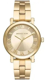  Shop Authentic Michael Kors Slim Runway Gold Dial Gold Steel Strap Watch For Women - MK3456 - Luxxuri
