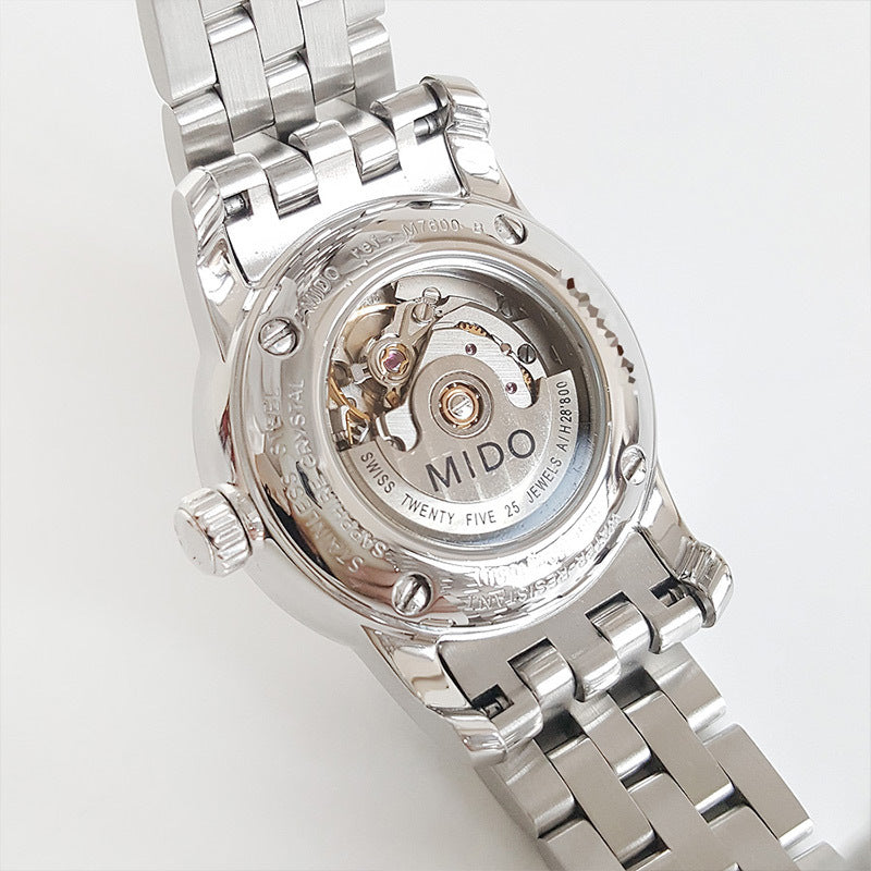  Shop Authentic Mido Baroncelli III Automatic Silver Dial Silver Steel Strap Watch For Women - M7600.4.10.1 - Luxxuri