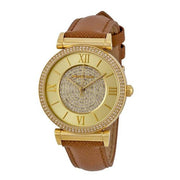  Shop Authentic Michael Kors Catlin Champagne Dial Brown Leather Strap Watch for Women - MK2375 - Luxxuri