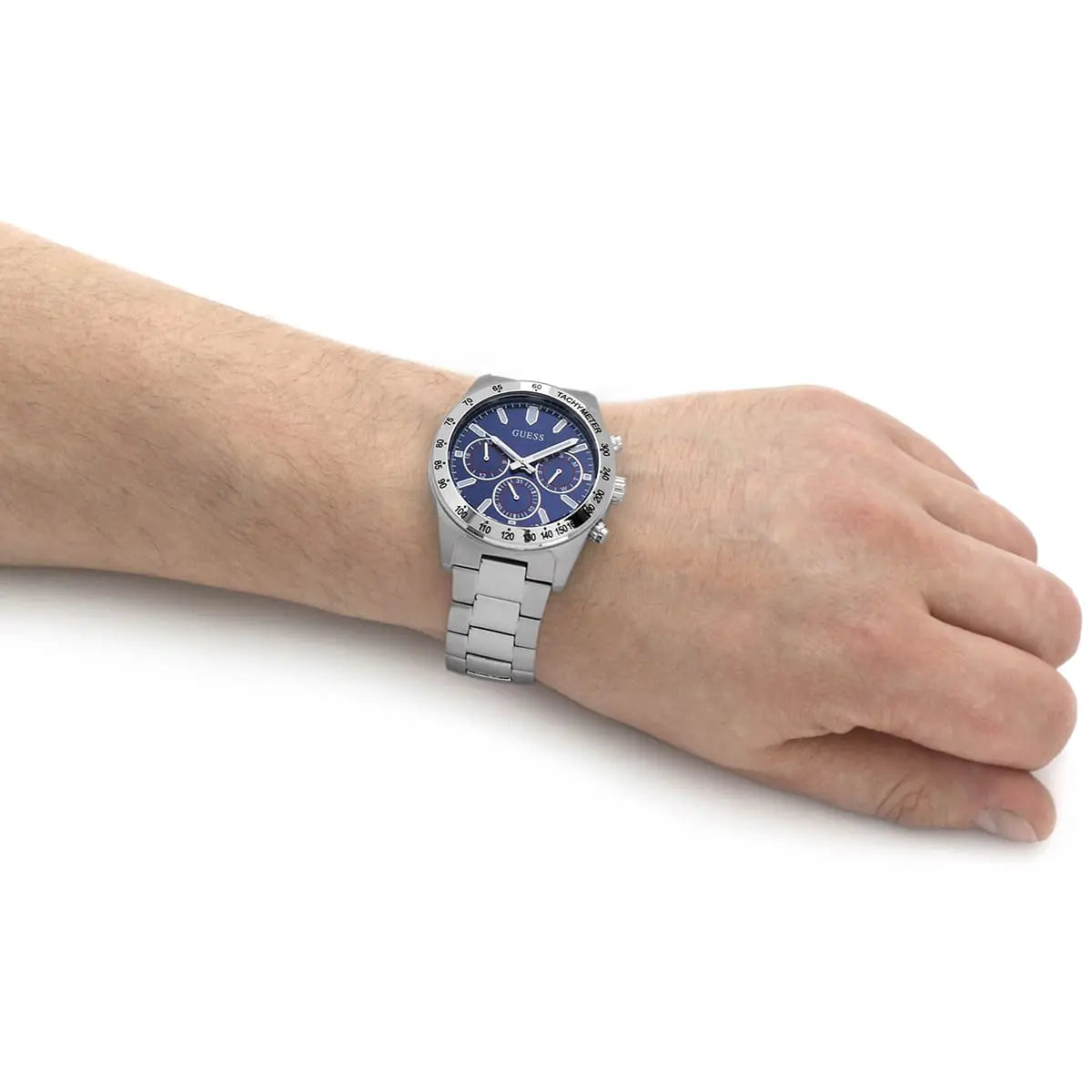  Shop Authentic Guess Altitude Chronograph Blue Dial Silver Steel Strap Watch for Men - GW0329G1 - Luxxuri