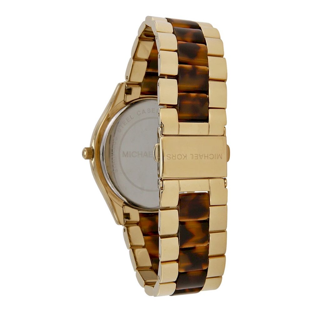  Shop Authentic Michael Kors Slim Runway Tortoise Shell Dial Two Tone Steel Strap Watch for Women - MK4284 - Luxxuri