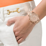  Shop Authentic Marc Jacobs Henry Chronograph Rose Gold Dial Rose Gold Steel Strap Watch for Women - MBM3118 - Luxxuri